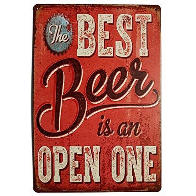 ERLOOD Best Beer Vintage Funny Home Decor Tin Sign Retro Metal Bar Pub Poster 8 x 12