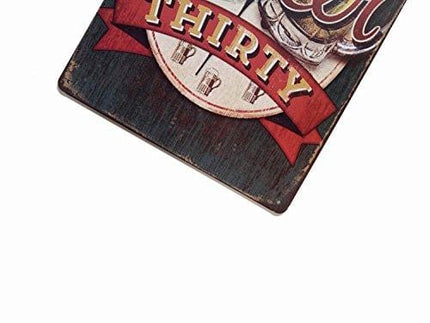 ERLOOD It's Beer Thirty Vintage Funny Home Decor Tin Sign Retro Metal Bar Pub Poster 8 x 12