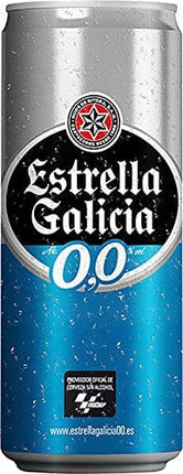 Estrella Galicia - Lager - 0,0 - Non-Alcoholic Beer - 16 oz (12 Cans)