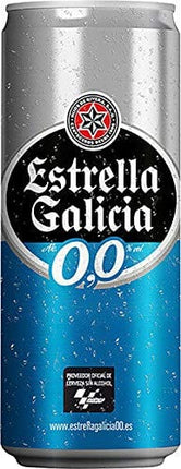 Estrella Galicia - Lager - 0,0 - Non-Alcoholic Beer - 16 oz (24 Cans)