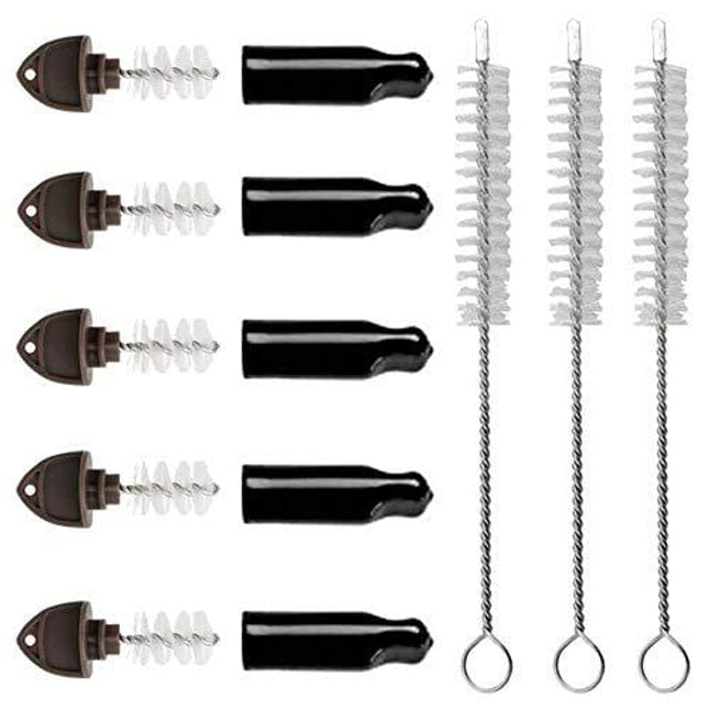 ETSAMOR 10 Pcs Draft Beer Faucet Cap and Plugs Brush with 3 Pcs Large Tap Cleaning Brush for Standard bar faucet and kettle