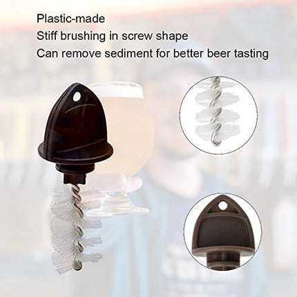 ETSAMOR 10 Pcs Draft Beer Faucet Cap and Plugs Brush with 3 Pcs Large Tap Cleaning Brush for Standard bar faucet and kettle