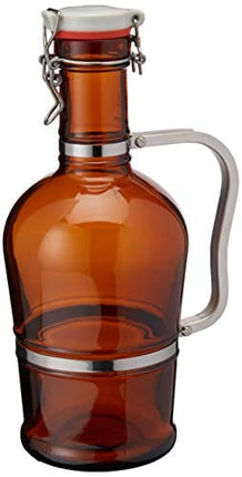 2 Liter Growler with Metal Handle- Amber