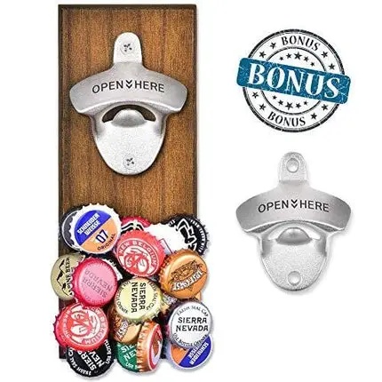 Gifts for Men Dad, Wall Mounted Magnetic Bottle Opener, Unique Beer Gift Ideas for Him Boyfriend Husband Grandpa Uncle, Cool Gadgets Christmas Stocking Stuffers, Birthday Housewarming Anniversary