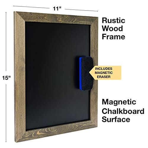 Excello 11"x11" Double Sided Whiteboard - Portable Tabletop Easel, Magnetic, Dry Erase With Wood Frame