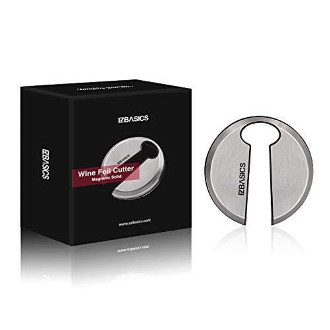 EZBASICS Wine Foil Cutter, Stainless Steel Cutter, Magnetic Design, Gift Package