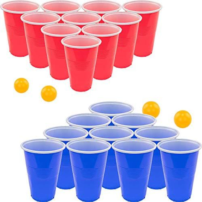 Fairly Odd Novelties FON-10253 Beer Pong Drinking Game Set - 22 Cups 4 Ping Pong Balls
