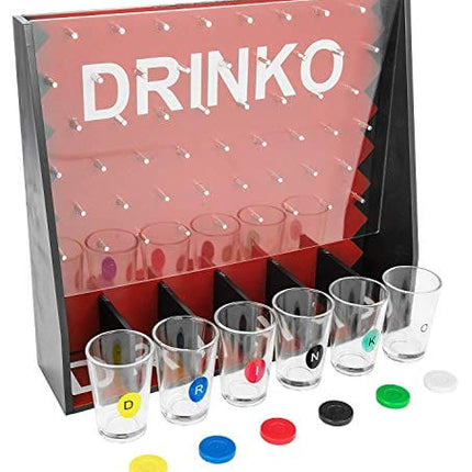 DRINKO Drinking Game - Fairly Odd Novelties - Fun Social Shot Glass Party Game for Groups / Couples, Multicolor, One Size