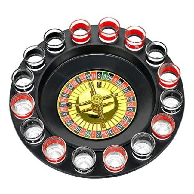Shot Glass Roulette Novelty Gifts Drinking Party Game, 16PCS, Red/Black, FON-10046 by Fairly Odd Novelties Adult Games for Adult Game Night! The perfect White Elephant Gifts For Adults.