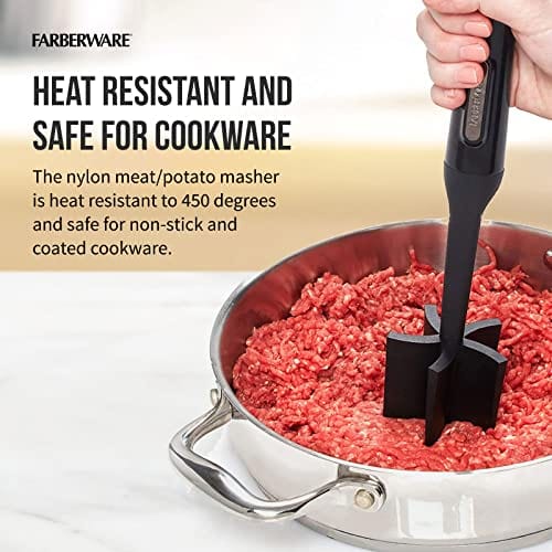 Meat Chopper, Ground Beef Masher, Heat Resistant Ground Beef/Meat Chopper,  Meat Masher & Smasher for Hamburger Meat, Ground Beef, Turkey and More
