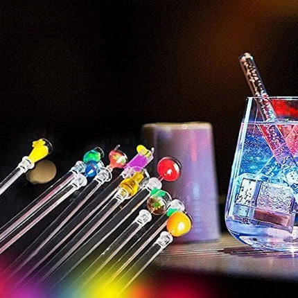 Fashionclubs Acrylic Cocktail Swizzle Stirrer Sticks Pack of 10