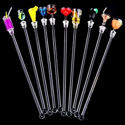 Fashionclubs Acrylic Cocktail Swizzle Stirrer Sticks Pack of 10