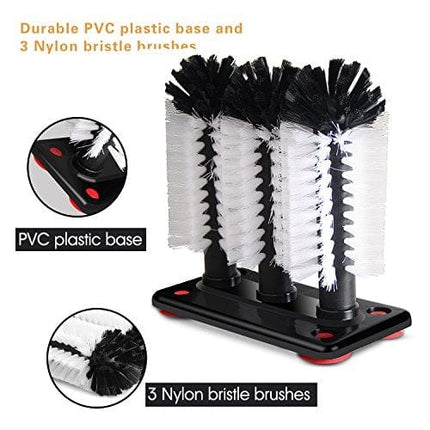 Glass Washer Brush Cleaner - 3 Brushes per Base