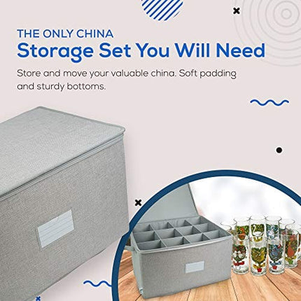 Hard Shell Wine Glass Stemware Storage China Storage Chest Containers