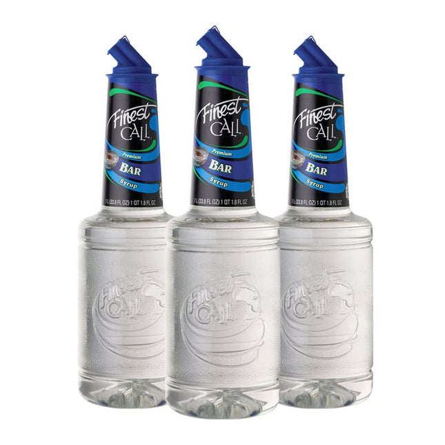 Finest Call Premium Bar / Sugar Syrup Mix, 1 Liter Bottle (33.8 Fl Oz), Pack of 3