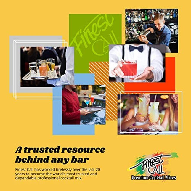 Finest Call Premium Sweet & Sour Drink Mix, 1 Liter Bottle (33.8 Fl Oz), Individually Boxed