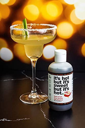 Fire Syrup with Margarita Cocktail Rim Dipper - Jalapeno Infused Simple Syrup and Rim Dipper to make the best Jalapeno Margarita you've ever had! - It's Hot, but It's Sweet! (Classic)