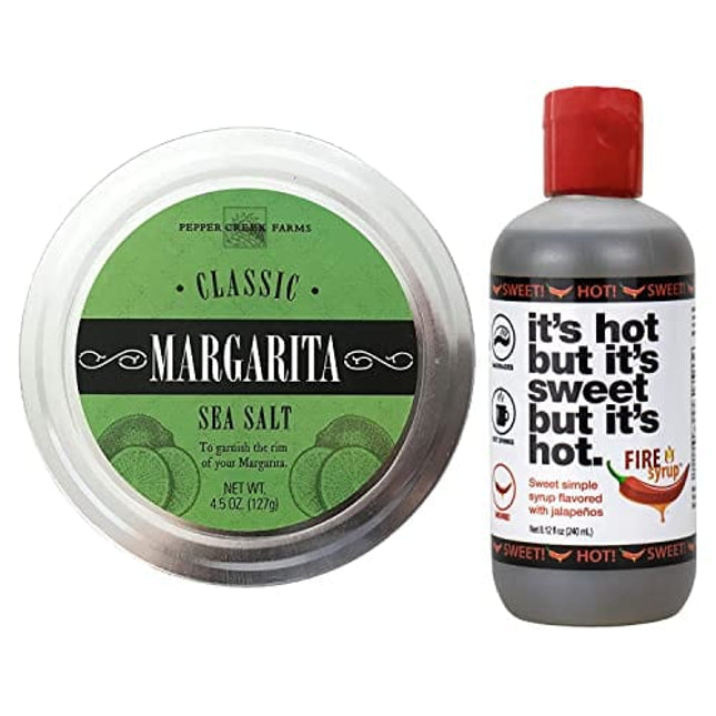 Fire Syrup with Margarita Cocktail Rim Dipper - Jalapeno Infused Simple Syrup and Rim Dipper to make the best Jalapeno Margarita you've ever had! - It's Hot, but It's Sweet! (Classic)