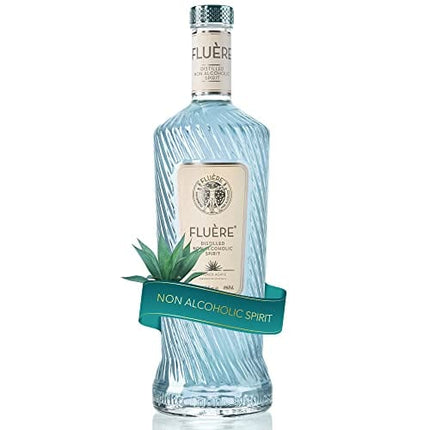 FLUÈRE Mezcal/Tequila Alternative - Smoked Agave, Non-Alcoholic Distilled Spirit, 23.7 Fl Oz | Low Calories | Created for Cocktails | Non-Alcoholic Mezcal Alternative