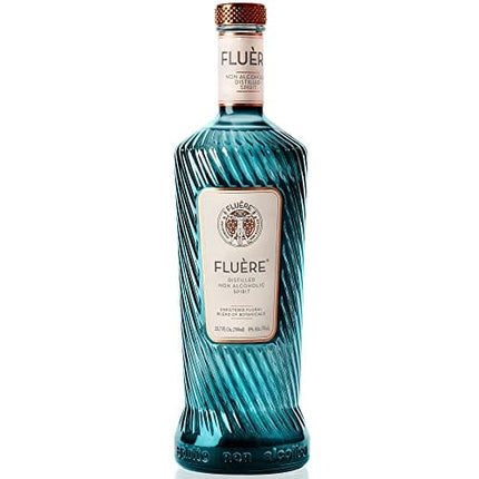 FLUÈRE Original GIN ALTERNATIVE – Floral Blend, Non-Alcoholic Distilled Spirit with Juniper, 23.7 Fl Oz | Low Calories | Created for cocktails | Coriander Seed, Juniper berries, Lavender and Lime peel