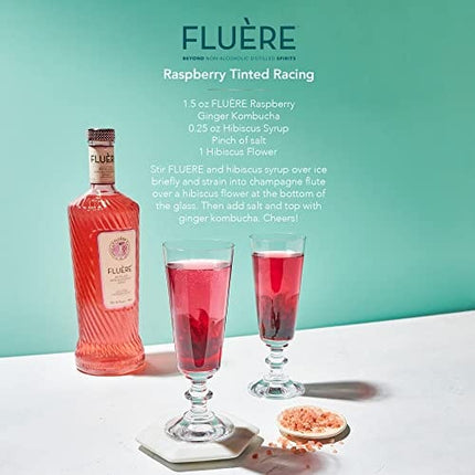 FLUÈRE PINK GIN ALTERNATIVE – Fresh Rasberry Blend, Non-Alcoholic Spir ...