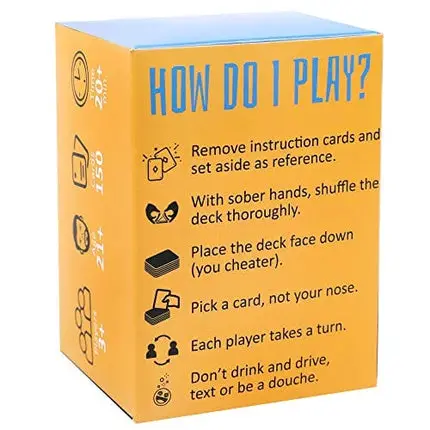 Stop Thinking Start Drinking! Card Game for Adults - 150 Cards to Help Your Party get (at Least) Tipsy, or (Probably) Drunk - Truth or Dare, Most Likely to, Skills Challenge, and More!