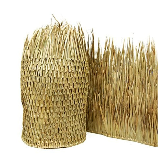 FOREVER BAMBOO Mexican Thatch Roof Runner Roll Duck Blind Grass Tiki Hut Thatch Duck Boat Blinds Palapa Thatch Roofing for Tiki Bar Huts, Tan, 35" x 60'