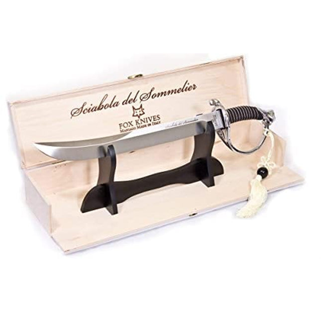 Fox Knives Maniago, Italy Sommelier Saber Champagne Sabre, Nickel