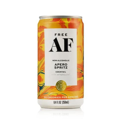 Free AF Apero Spritz | Non Alcoholic Sparkling Cocktail | Gluten Free, Low Calorie, Low Sugar | Alcohol-Free | 12 Pack | 8.4 fl oz cans