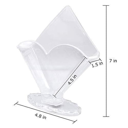 Cocktail Napkin Holder 2 Pack, Coffee Filter Holder, Decorative Clear Caddy Beverage Napkin Holder for Tables and Kitchen