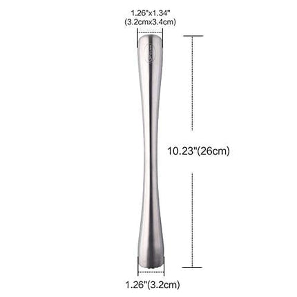 Gacube 10" Stainless Steel Cocktail Muddler,Drink Mojito Muddler Easy to Clean Bar Tool