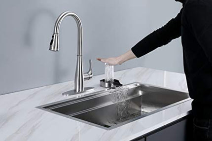 GAGALIFE Glass Rinser for Kitchen Sink Brushed Nickel, Kitchen Sink Accessories, Bar Glass Rinser, G86066BN