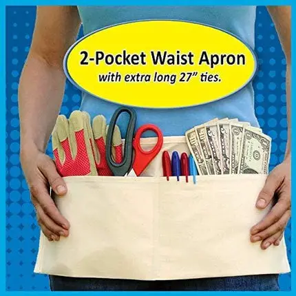 2 Pocket Canvas Waist Apron (3-Pack)