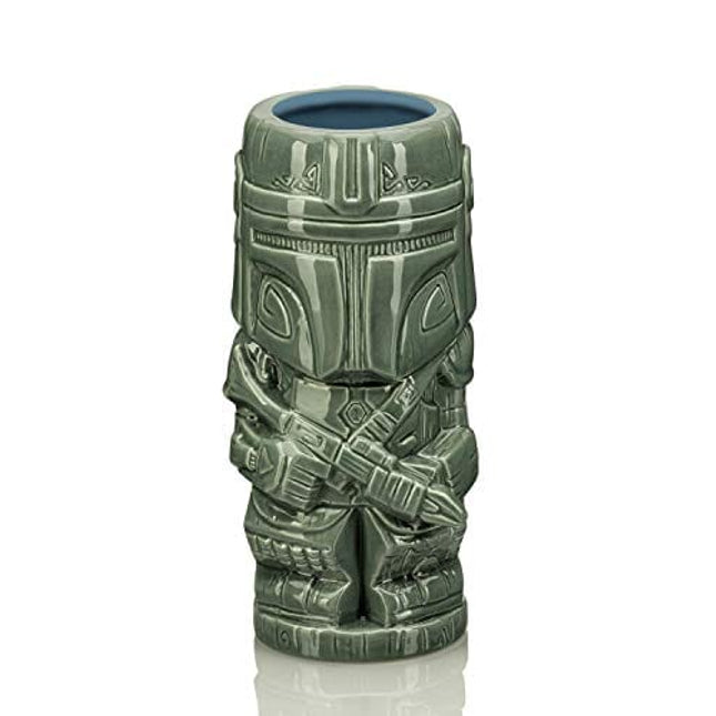 Geeki Tikis Star Wars: The Mandalorian"Mando" Din Djarin Bounty Hunter Tiki Mug | Official Star Wars: The Mandalorian Collectible Tiki Style Ceramic Cup | Holds 20 Ounces