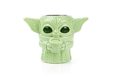 Geeki Tikis Star Wars: The Mandalorian The Child Baby Yoda Mug | Official Star Wars Collectible Tiki Style Ceramic Cup | Holds 16 Ounces