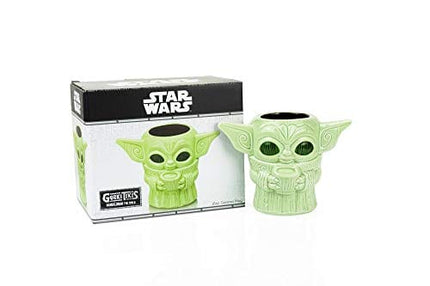 Geeki Tikis Star Wars: The Mandalorian The Child Baby Yoda Mug | Official Star Wars Collectible Tiki Style Ceramic Cup | Holds 16 Ounces