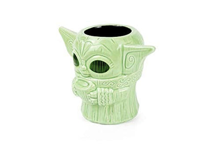 Geeki Tikis Star Wars: The Mandalorian The Child Baby Yoda Mug | Official Star Wars Collectible Tiki Style Ceramic Cup | Holds 16 Ounces