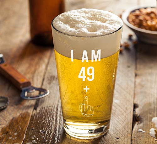Monogram Beer Glasses for Men (A-Z) 16 oz - Beer Gifts for Men Brother Son Dad Neighbor - Unique Gifts for Him - Personalized Drinking Gift Beer Glass