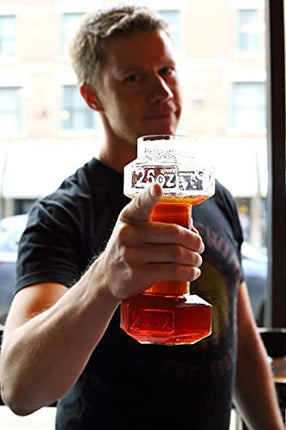 Set of 2, Dumbbell Beer Glasses | Dumbell Beer Glass | Funny Beer Mug | Beer Mugs For Men | Funny Beer Glasses | Beer Glasses Funny | Cool Beer Glasses | Giant Beer Glass | By Gemsho Glass B07X8DLK3W
