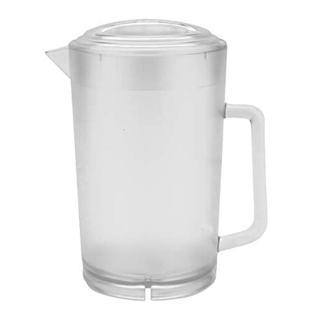 G.E.T. Heavy-Duty Shatterproof Plastic 2 Quart Pitcher with Lid, BPA Free (64 Ounce), Clear