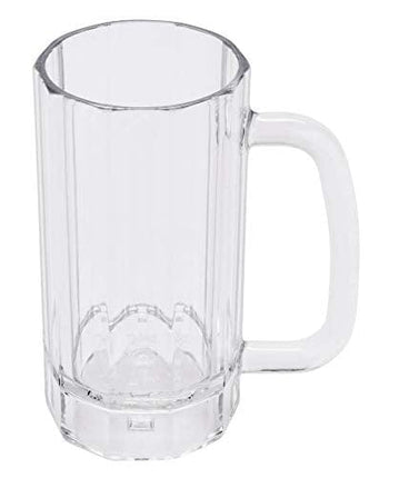 G.E.T. Shatter-Resistant Plastic Beer Mug / Stein, 16 Ounce, BPA Free, 00086-1-SAN-CL (Set of 4)
