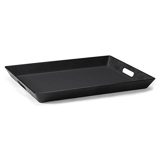 GET RST-1522-BK Non-Skid Ottoman/Coffee Table Serving Tray, 15" x 20", Black