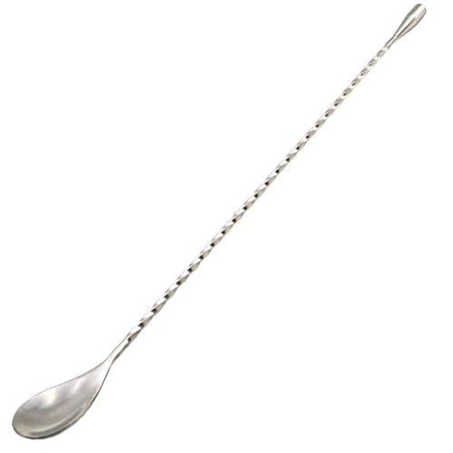 GFDesign 15.7“ Extra Long Cocktail Mixing Spoon Set Food-Grade 18/8 Stainless Steel Stirrer Spiral Pattern Bar Cocktail Shaker Spoon for Ice Cream Smoothies Malts Milkshakes Juice Coffee Tea Drink