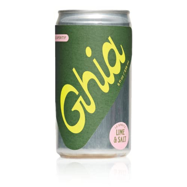 Ghia Non-Alcoholic Lime & Salt Le Spritz, 8 Fl Oz (4-Pack) - Botanical Mediterranean Inspired Sparkling Apéritif | Vegan, No Added Sugar, No Preservatives, No Artificial Flavors, Caffeine-Free