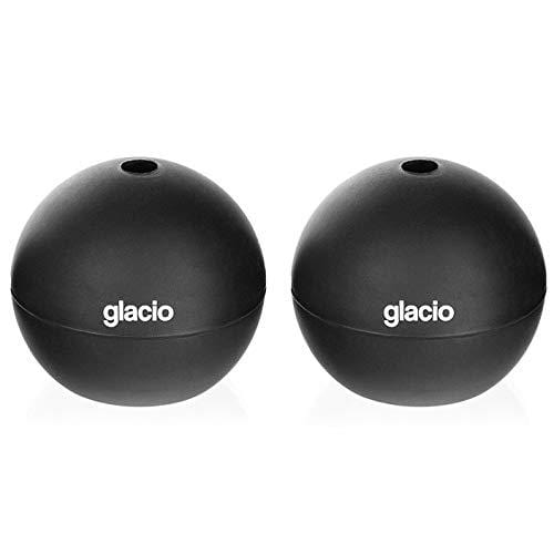 Glacio Ice Cube Trays Silicone Combo Mold Set of 2 Sphere Ball Maker With  Lid & for sale online