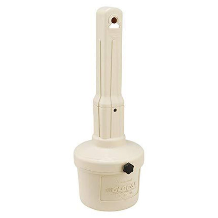 Global Industrial Low Maintenance 1.5 Gallon Large Capacity Flame Resistant Upright Plastic Outdoor Ashtray, Beige