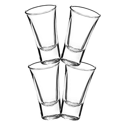 NCnnwovf Shot Glasses Measuring Cup Liquid Heavy Glass Wine Glass Espresso Shot Glass 15oz/45ml (2 Pack-45ml)