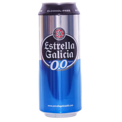 Estrella Galicia 0,0 Non-Alcoholic Wine Beer 15 Pack, Made in Spain, 11.2oz/btl, includes Phone/Tablet Holder & Beer/Pairing Recipes
