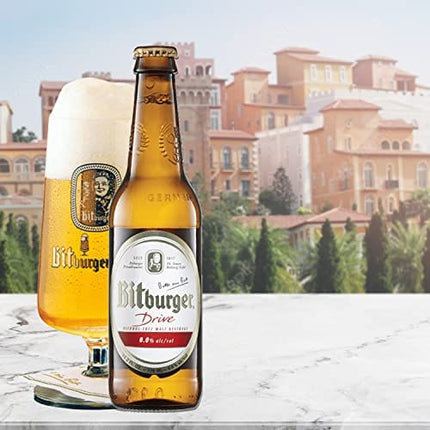 Non-Alcoholic European Beer Variety 15 Pack, Award Winning Beers from Munich, Erding, Barcelona and Bitburg w Phone/Tablet Holder & Recipes