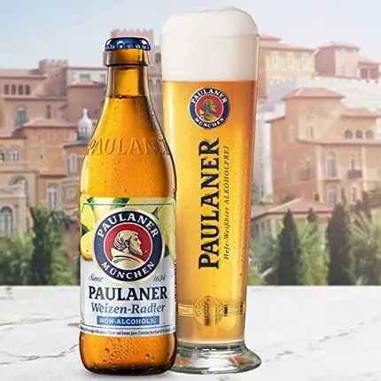 Paulaner Weizen Radler Non Alcoholic Beer 30 Pack, Award Winning Beer from Munich Germany, 11.2oz/btl